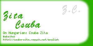 zita csuba business card